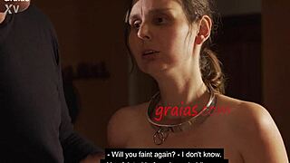 Brutal bdsm punishment for the slave's pussy!