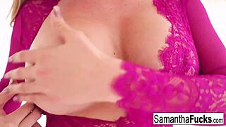 Samantha Saint Satisfies Her Tight Wet Slippery Hole