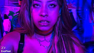 Paola loves to suck her toes