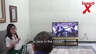 he fucks friend hard, cums on tits