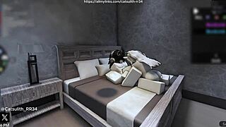 Quietly Fucking A Fan On The Bed!