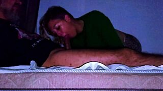 Lovers having sex with lust and orgasms in their homemade home