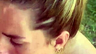 In the park, she always swallows my cum.