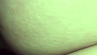 Homemade amateur fuck and creampie with curvy couple