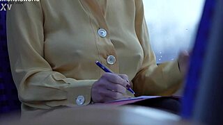 Business slave wife braless and downblouse in public