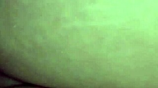 Homemade amateur fuck and creampie with curvy couple