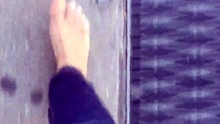 Dirty barefoot soles fetish