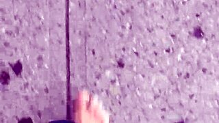 Dirty barefoot soles fetish