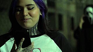 i catch the goth latina on the street for rough halloween sex