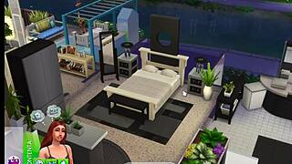 Sexy redhead and newlywed in sims 4