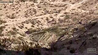 i'm giving a blowjob in this outdoor cave, feeling so exposed and excited with my big cock