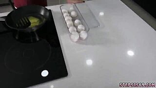 Cute teen trap masturbates while hot blonde takes anal