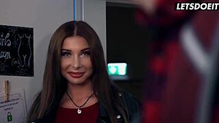 Hey, watch this perfect-tits Ukrainian babe get her pussy and ass pounded by two guys - does she moan loud?