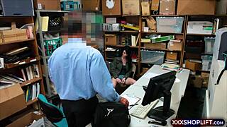 teen shoplifter propose a blowjob and fuck after caught