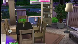 Sexy redhead and newlywed in sims 4