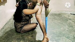 Desi Indian girl bends over for big cocks fucking her hard