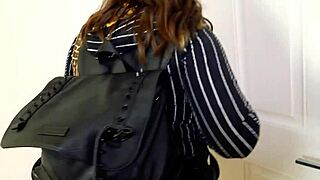 Cute brunette celeste finger fucks her twat and gets her wet pussy fucked