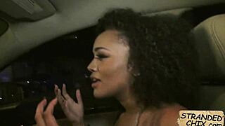 Curly-haired beauty Julie Kay gets passionately fucked outdoors in hidden spot