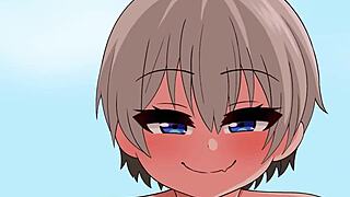 uzaki hana's hot beach sex with big cock