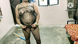 Desi Indian girl bends over for big cocks fucking her hard