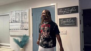 Delivery guy catches his self in a sticky situation when horny customer fines him attractive