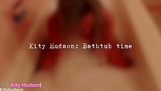 Kity Hudson's Intense Bath Tub Time With Curvy Body And Natural Tits