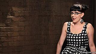 Ebony And Brunette Bound In Hogtie For Toy Play