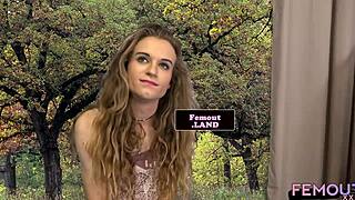 Tattooed Shemale Debuts By Tugging On Her Cock