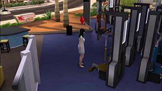 Raven works out in the gym during her comic episode