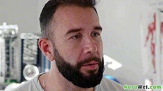 anna claire clouds gets the doctor's ordered massage from petite blonde