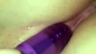 Crystal Enjoys Vibrator Play While Jamer Assists.