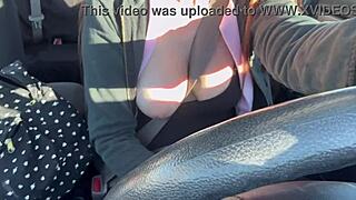 Artemisia Love flashing her juicy boobs on a hot car ride 😍