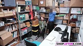 Shoplifting TEEN 18+ CAUGHT, CHOOSES BIG COCK OVER POLICE PUNISHMENT