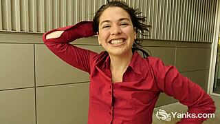 cute lilith in bathroom moment