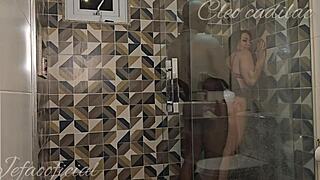cleo cadillac, my friend chased me into the bathroom and fucked me hard