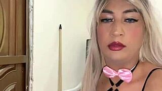 Linda the trans schoolgirl enjoying rich milk in a fun way 😋