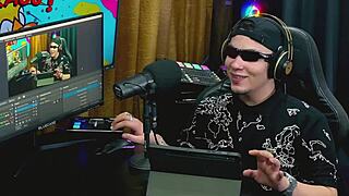 i-i mean, the branquinha from viamms got on all fours on the podcast table, her tiny panties showed her big pussy all wet and juicy - popum in the shack