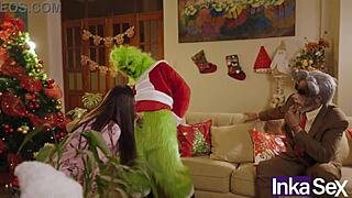 Grinch and Victoria spoil Christmas with anal fun
