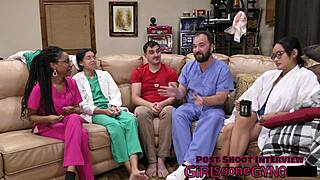 Aria nicole receives catheterization from doctor in tampa hospital