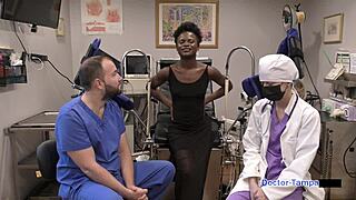 Dr Tampa's First Gyno Exam with Neighbor Rina Arem