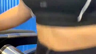 Hot Babe Trains Feet in Crowded Bathroom