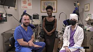 Dr Tampa's First Gyno Exam with Neighbor Rina Arem