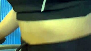 Hot Babe Trains Feet in Crowded Bathroom