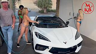 Kora Bell Sucks Jasper Woodcock in Public Carwash