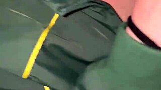 Teasing And Flashing In Night Club Then Slurping His Cum