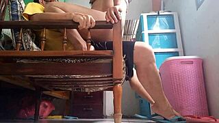 Emotional Rush as Best Friend Fucks Old Stepmother on Couch