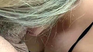 Mature Blonde Seduces with Sensual Lingerie, Leading to Intense Creampie Fears