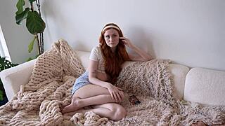 petite redhead lesbian step sister gets revenge on ex with scarlet skies