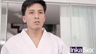 Young Karateka Seduces Stepmother With Huge Ass, Fills Her Anus With Cum