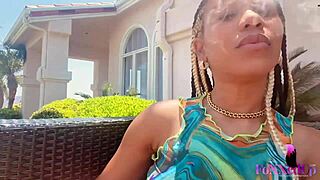 Smoker Beauty Jenna Foxx Rubs Her Horny Trimmed Pussy Outdoors